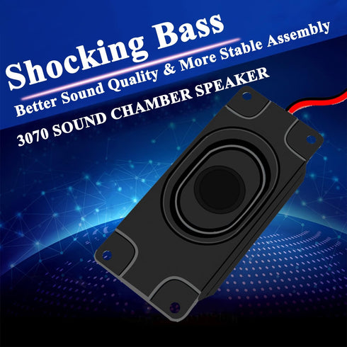 Heyiarbeit 4Ohm 3W Internal Magnet Speaker with Wire and 4 Pin Terminal Mini Loudspeaker 2.76"x1.18"x0.67" (LxWxH) Player Speaker Square for DIY E...