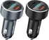 USB C Car Charger Adapter, Aluminum Shell and LED Voltage Display,58.5W Super Fast Charger USB C with 2-Port Compatible with iPhone 14 13 12, Sams...