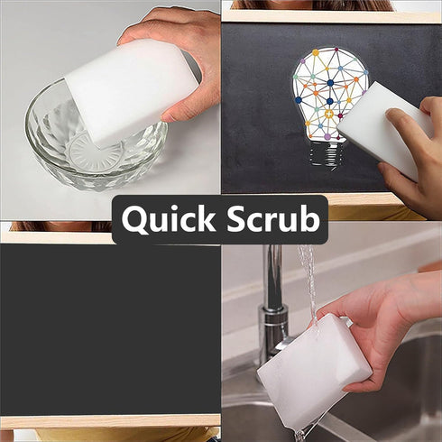 Magic Cleaning Sponges Eraser,Melamine Sponge?Magic Clean Erasers,Multi-Functional Magic Sponge Eraser?Kitchen Sponges for Dishes (1x density, Cou...