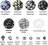 180pcs Stone Beads Jewelry Making Kit, Natural Gemstone Healing Round & Chip Beads with Tibetan Silver Spacer Beads for Bracelet kit...