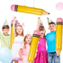 4pcs Large Inflatable Pencils, 27 Inch Giant Pencil Balloons Blow Up Back to School Decorations for Kids Classroom Prizes Party Favors Graduation ...