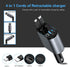 Retractable Car Charger, 66W 4 in 1 Super Fast Charging Car Phone Charger with 2 Retractable 31.5 Inch Cables and 2 USB Ports for iPhone 15/14/13/...
