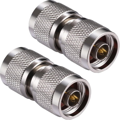 2PCS N Connector Adapter N Type Male to N Type Male Coax Cable Adapter 50 Ohm for CB Radio WiFi Antenna...