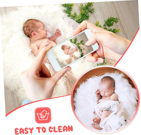 Amosfun Baby Rug Newborn Blankets for Baby Girls boy Baby Clothes White Newborn Outfit Photography Blanket Props Baby Ripple wrap Photography mat ...