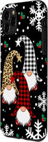 iPhone 11 Pro Max Gnomes Buffalo Plaid Leopard Christmas Tree Santa Xmas Case...