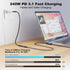90 Degree USB C 3.2 Extension Cable, 2 x USB 3.2 Gen2 Type-C Male to Female Extender Cable Ultra 4K@60Hz 240W Charging 20Gbps Data Transfer with S...