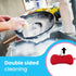 Silicone Dish Sponge - Dishwashing Kitchen Scrubber - Double Sided Sponge Brush - Multipurpose & Reusable Silicone Dish Sponges for Dishes, Fruits...