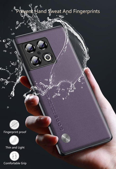 for OnePlus 10 Pro Case 5G, Soft TPU Artificial Leather Back, Extremely Light Ultra-Light Cover, Anti-Fingerprint-Scratch Camera Protection Phone ...
