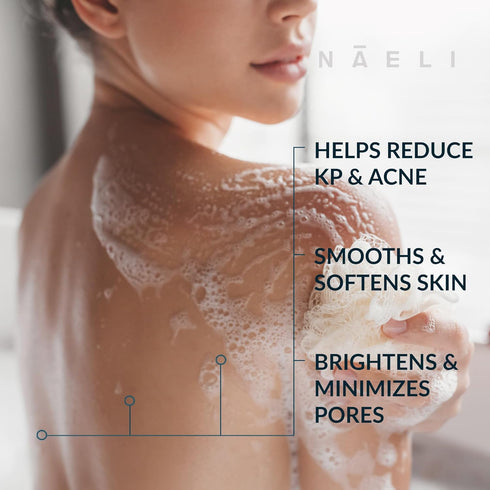 Keratosis Pilaris & Acne Exfoliating Body Wash Cleanser with 14% Glycolic & Salicylic Acid - Natural KP & Strawberry Legs Treatment, Back & Butt A...