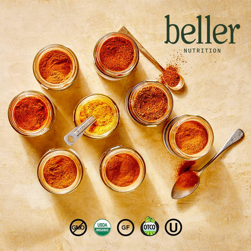 Beller Nutrition Tex Mex Organic Ancho Chili Powder Spice Blend Seasoning | 2 oz | Mexican Seasoning with Ground Ancho Powder, Paprika, Cumin, Cey...