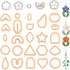Fchil Floral Polymer Clay Cutters, Flower Leaf Clay Cutters for Earring Making, Boho Geometric Shaped Jewelry Cutters, 29 Pcs...