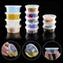 Augshy Small Slime Containers With Lids, 50 Pack Hawaiian Shaved Ice Mold Jello Shot Cups Condiment Containers Plastic Portion Cups with Lids for ...