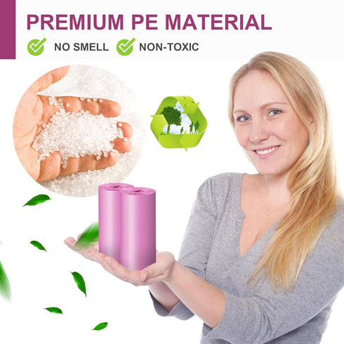 Charmount Small Trash Bags Bathroom, 4 Gallon Garbage Bags for Kitchen Bedroom, Unscented, 80 Count, Hot Pink...