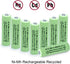 AA Ni-MH 600mAh 1.2V Rechargable Solar Light Batteries for Outdoor Solar Lamps Garden Lights Remotes Mice(8Pcs)...