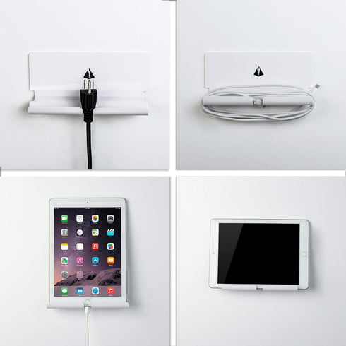 TXEsign Adhesive Wall Phone Tablet Holder Mount Stand for Tablet Smartphones eReader Wall Holder Mount Shelf (White)...