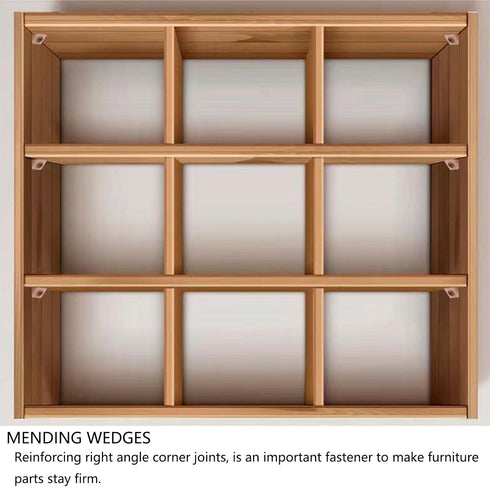 120 Pcs Drawer Wedges Drawer Bottom Repair Fixing Mending Wedges with Screws, Plastic Angle Code Bracket Fasteners, Drawer Reinforcement Repair Ki...