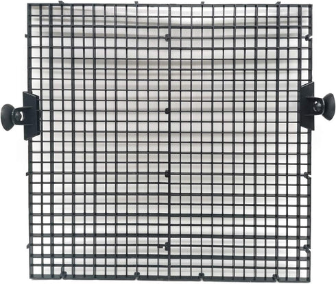 TIHOOD 4PCS Aquarium Divider Tray Plastic Grid Aquarium Egg Crate Light Diffuser, Fish Tank Divider Filter Bottom Isolation with 8PCS Sucker Clip...