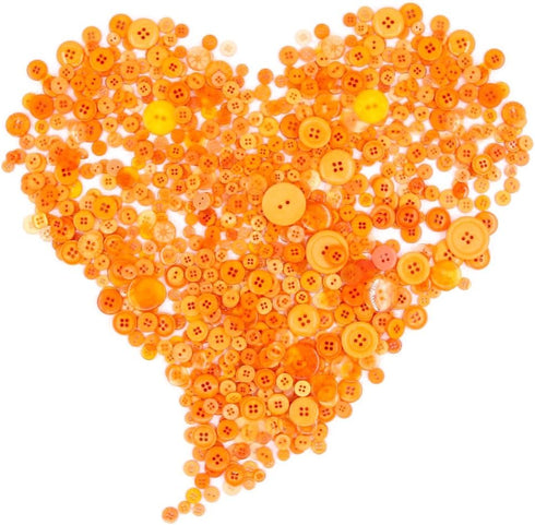 Swpeet 650 Pieces Assorted Sizes Resin Buttons 2 and 4 Holes Round Craft Buttons for Sewing DIY Crafts Children's Manual Button Painting(Orange)...