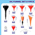 8Pcs Universal Plastic Funnel Set Contains Flexible Hose Oil Funnel with Wide Mouth Oil Funnel for Cars Motorcycles Engine Gas Oils Water Diesel F...