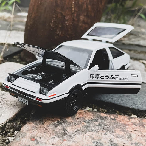 BDTCTK 1/32 AE86 Initial D Model Car, Zinc Alloy Pull Back Toy car with Sound and Light for Kids Boy Girl Gift(Black)...