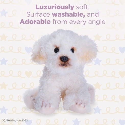Bearington White Dog 6.5 Inch Dog Stuffed Animals - Dog Plush - Poodle Stuffed Animal Labradoodle Stuffed Animal...