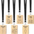 6 Pieces Hall Pass Lanyards and School Passes Set, Wooden Passes for School, Classrooms Hall, Library, Restroom, Office, Nurse, Teacher Supplies...