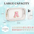 Initial Travel Makeup Bag Pouch, Clear Toiletry Bag for Women Travel Accessories Cosmetic Bag Skin Care for Teen Make Up Bags Birthday Gifts for W...