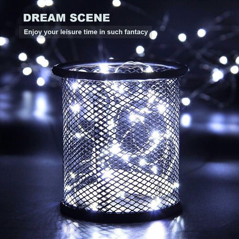 CYLAPEX 6 Pack Cool White Fairy String Lights Battery Operated Fairy Lights Firefly Lights LED Starry String Lights 3.3ft 20 LEDs Silvery Copper W...
