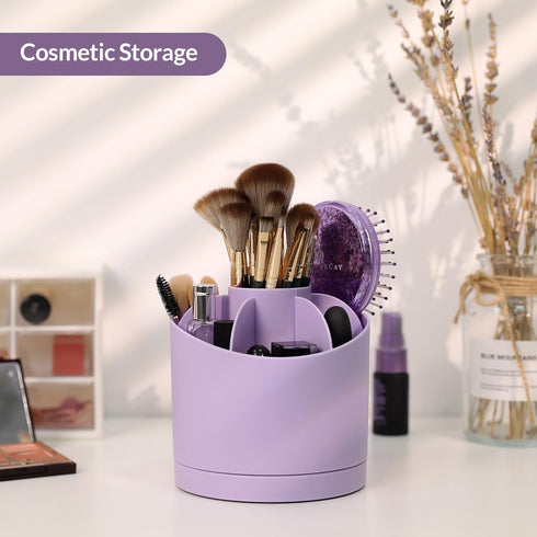 SKYDUE Desk Organizer, 360-Degree Rotating Pencil Pen Holder for Desk, Cute Desk Organizers and Accessories with 7 Slots, Art Supply Storage, Clas...