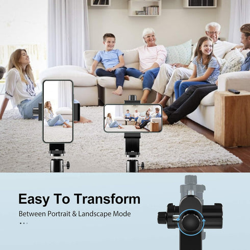 6amLifestyle Cell Phone Tripod Mount Adapter with Tripod Ball Head 360° Rotatable for Universal Smartphone Samsung Galaxy iPhone Holder for Tripod...
