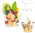 50 Pack 3.5 Oz Plastic Mini Dessert Cups,Square Clear Parfait Cups for Chocolate Desserts, Appetizers,Dessert Samplers,Dessert Shot Glasses & More...