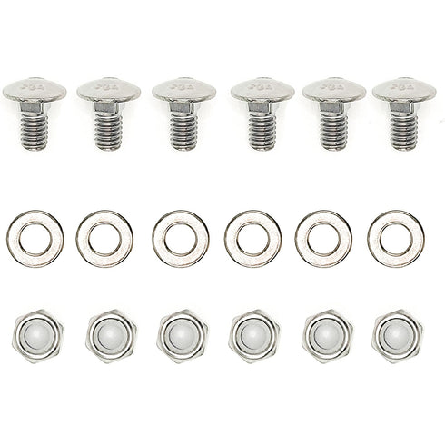 (Set of 6) 784-5581A 784-5581 Snow Blowers Carriage Bolts & Nuts Replaces MTD Shave Plate Scraper Bar 790-00120-0637 784-5581A (5/16-18) 5/8"...