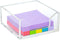 Clear Acrylic Sticky Notepad Holder, 3.94" x 3.94" x 1.77" Acrylic Sticky Note Dispenser for Office Desk Accessories(DP005)...
