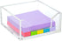 Clear Acrylic Sticky Notepad Holder, 3.94" x 3.94" x 1.77" Acrylic Sticky Note Dispenser for Office Desk Accessories(DP005)...