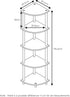 Furinno Turn-N-Tube 5 Tier Corner Display Rack Multipurpose Shelving Unit, 1-Pack, French Oak Grey/Black...