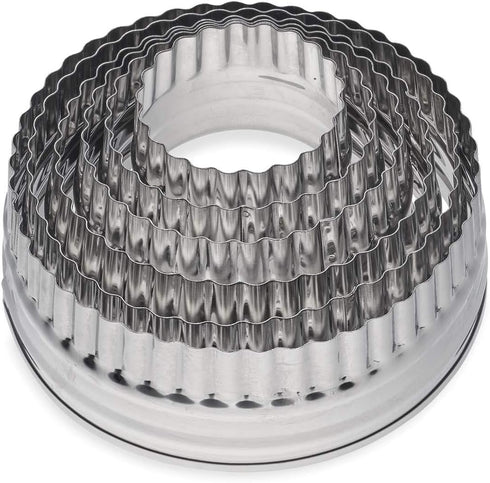 Stainless Steel Cookie Cutters - Set of 6-1 3/4", 2 3/8", 23/4", 3 1/4", 3 3/4", 4 1/4" - Cookies, Donuts, Pastries and Scones...