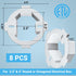 4 Pcs Round Electrical Box Extender Ceiling Box Extender 4.35 Inch x 1.5 Inch Plastic Ceiling Outlet Light Box Extender for 3.5 Inch 4 Inch Round ...
