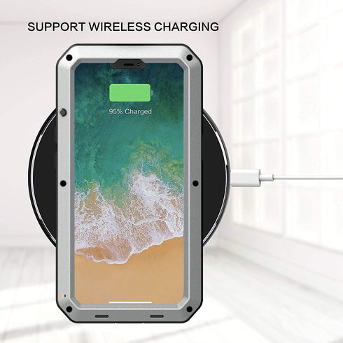 Marrkey for iPhone 13 Case, 360 Full Body Protective Cover Heavy Duty Shockproof Tough Armour Aluminum Metal Case with Silicone Built-in Screen Pr...