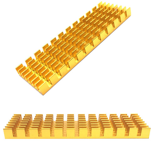 2 pcs applicable m.2 nvme ssd 2280 Heatsinks Gold...