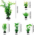 Fish Tank Accessories Green Plants, 10pcs Green Fish Tank Decorations, Aquarium Decor Plastic Plants...