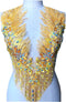 Zbroh 4colour Handmade Rhinestones Lace Applique Crystal Trimming Patches 60 * 33cm for Dress Accessory...