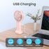 Handheld Fan, Portable Fan with USB Rechargeable Battery, 3 Adjustable Speed personal fan Desk Table fan with Base, Lightweight Makeup Fan for gir...