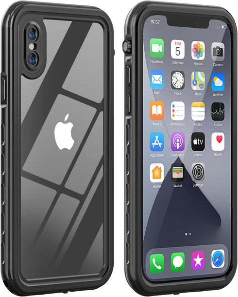iPhone X/Xs Waterproof case Life Snowproof Dirtproof Shockproof Cover for iphone X/Xs 5.8‘’ (BLACK)...