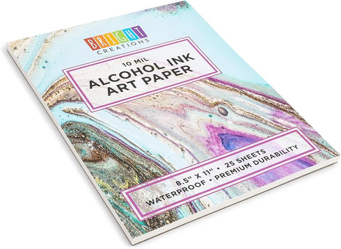 Bright Creations Alcohol Ink Pad Art Paper (8.5 x 11 Inches, 25 Sheets)...