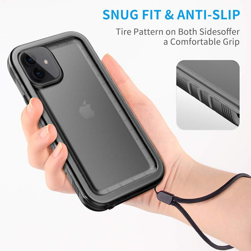 Cozycase Compatible with iPhone 12 Waterproof Case/iPhone 12 Pro Waterproof Case - Full Body Rugged Dustproof Shockproof Case with Built-in Screen...