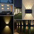 Solar Fence Lights Outdoor Wall Lights Solar Powered LED Sconce Waterproof Up and Down LED Lighting for House Deck Steps Patio Landscape Garage Ba...