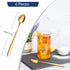 Long Handle Iced Tea Spoon,7.8-Inch Gold Coffee Spoon,Ice Cream Spoon, Stainless Steel TeaSpoons,Cocktail Stirring Spoon,Set of 6...