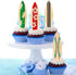 48 Pieces Surfboard Cupcake Toppers Surfboard Beach Cake Decorations Surfboard Mini Accents for Swimming Pool Summer Beach Party Luau Birthday Bab...