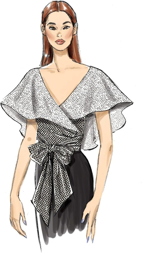 Vogue Patterns Misses' Top, 14-16-18-20-22, red...