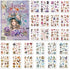Vintage Aesthetic Washi Stickers Book, 24 Sheets Die-Cut Sticker Book with Ancient Flower Roll Theme for Phone Scrapbook Junk Journal Collage DIY ...